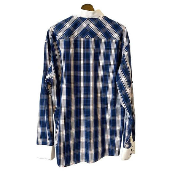 Absolute Rebellion French Style Bold Dress Down Slim Fit Shirt XXL - Picture 7 of 16